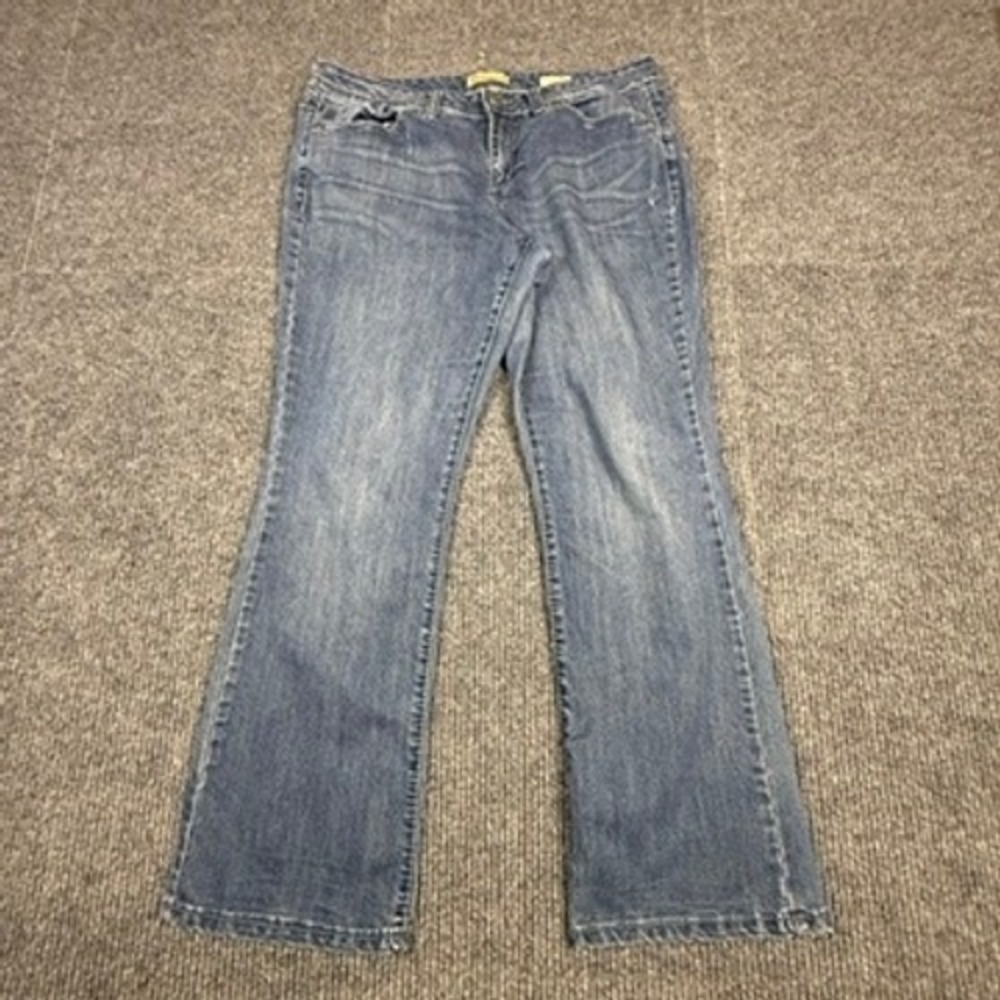Nine West Vintage America Collection Shine Premium Bootcut Blue Jeans 16R/33
